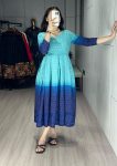 DESIGNER CHIKANKARI COTTON CUT PATTERNS AND PRINTED FADED WORK ONE PIECE CASUAL WEAR WHOLESALE PRICE ETHNIC GARMENT (15)