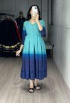 DESIGNER CHIKANKARI COTTON CUT PATTERNS AND PRINTED FADED WORK ONE PIECE CASUAL WEAR WHOLESALE PRICE ETHNIC GARMENT (15)