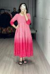 DESIGNER CHIKANKARI COTTON CUT PATTERNS AND PRINTED FADED WORK ONE PIECE CASUAL WEAR WHOLESALE PRICE ETHNIC GARMENT (6)