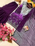 DESIGNER CHINON DIGITAL PRINT WITH ZARI EMBROIDERY SEQUENCE WITH STONE WORK TOP SHARARA WITH DUPATTA FESTIVE WEAR WHOLESALE PRICE ETHNIC GARMENT (14)