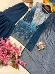 DESIGNER CHINON DIGITAL PRINT WITH ZARI EMBROIDERY SEQUENCE WITH STONE WORK TOP SHARARA WITH DUPATTA FESTIVE WEAR WHOLESALE PRICE ETHNIC GARMENT (6)