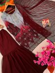 DESIGNER CHINON DIGITAL PRINT WITH ZARI EMBROIDERY SEQUENCE WITH STONE WORK TOP SHARARA WITH DUPATTA FESTIVE WEAR WHOLESALE PRICE ETHNIC GARMENT (2)