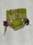 DESIGNER CHINON EMBROIDERY SEQUENCE WORK TOP BOTTOM WITH DUPATTA PARTY WEAR WHOLESALE PRICE ETHNIC GARMENT (3)