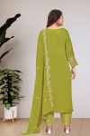 DESIGNER CHINON EMBROIDERY SEQUENCE WORK TOP BOTTOM WITH DUPATTA PARTY WEAR WHOLESALE PRICE ETHNIC GARMENT (3)