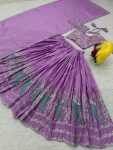 DESIGNER CHINON EMBROIDERY THREAD AND SEQUENCE WORK LEHENGA CHOLI WITH DUPATTA FESTIVE WEAR WHOLESALE PRICE ETHNIC GARMENT (2)