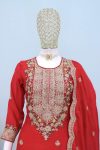 DESIGNER CHINON EMBROIDERY WORK TOP PALAZZO WITH DUPATTA FESTIVE WEAR WHOLESALE PRICE ETHNIC GARMENT (3)