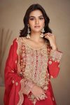 DESIGNER CHINON EMBROIDERY WORK TOP PALAZZO WITH DUPATTA FESTIVE WEAR WHOLESALE PRICE ETHNIC GARMENT (3)