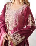 DESIGNER CHINON SILK CODING EMBROIDERY MOTI WORK TOP SHARARA WITH DUPATTA FESTIVE WEAR WHOLESALE PRICE ETHNIC GARMENT (2)