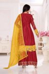 DESIGNER CHINON SILK EMBROIDERY SEQUENCE AND HAND STONE WORK TOP PALAZZO WITH DUPATTA FESTIVE WEAR WHOLESALE PRICE ETHNIC GARMENT (6)