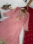 DESIGNER CHINON SILK EMBROIDERY SEQUENCE WORK TOP PALAZZO WITH DUPATTA FESTIVE WEAR WHOLESALE PRICE ETHNIC GARMENT (3)