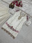 DESIGNER CHINON SILK EMBROIDERY WORK WITH FANCY BORDER LACE WORK TOP PALAZZO WITH DUPATTA FESTIVE WEAR WHOLESALE PRICE ETHNIC GARMENT (3)