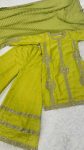 DESIGNER CHINON SILK SEQUENCE AND ZAR WORK TOP PALAZZO WITH DUPATTA FESTIVE WEAR WHOLESALE PRICE ETHNIC GARMENT (1)