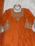 DESIGNER CHINON SILK THREAD WITH SEQUENCE WORK TOP LEHENGA WITH DUPATTA PARTY WEAR WHOLESALE PRICE ETHNIC GARMENT (5)