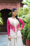 DESIGNER COSMOS SIMMER CODING EMBROIDERY WITH THREAD WORK BLOUSE KOTI WITH PALAZZO PARTY WEAR WHOLESALE PRICE ETHNIC GARMENT (6)