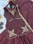 DESIGNER CREEP SILK BEADS HAND WORK WITH SEQUENCE MULTI NEEDLE EMBROIDERY AND ZARI WORK TOP LEHENGA WITH DUPATTA WEDDING WEAR WHOLESALE PRICE ETHNIC GARMENT (3).jpeg