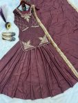 DESIGNER CREEP SILK BEADS HAND WORK WITH SEQUENCE MULTI NEEDLE EMBROIDERY AND ZARI WORK TOP LEHENGA WITH DUPATTA WEDDING WEAR WHOLESALE PRICE ETHNIC GARMENT (3).jpeg