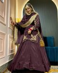 DESIGNER CREEP SILK BEADS HAND WORK WITH SEQUENCE MULTI NEEDLE EMBROIDERY AND ZARI WORK TOP LEHENGA WITH DUPATTA WEDDING WEAR WHOLESALE PRICE ETHNIC GARMENT (3).jpeg