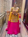 DESIGNER CREEP SILK MULTI NEEDLE WITH SEQUENCE AND EMBROIDERY WITH  ZARI WORK TOP LEHENGA WITH DUPATTA RANI