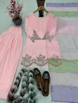 DESIGNER CREPE EMBROIDERY SEQUENCE WORK WITH PERAL HAND WORK TOP PATIYALA WITH DUPATTA FESTIVE WEAR WHOLESALE PARICE ETHNICGARMENT (15)