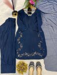 DESIGNER CREPE SILK BEADS HAND WORK TOP PATIYALA WITH DUPATTA PARTY WEAR WHOLESALE PRICE ETHNIC GARMENT (3)