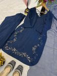 DESIGNER CREPE SILK BEADS HAND WORK TOP PATIYALA WITH DUPATTA PARTY WEAR WHOLESALE PRICE ETHNIC GARMENT (3)