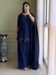 DESIGNER CREPE SILK BEADS HAND WORK TOP PATIYALA WITH DUPATTA PARTY WEAR WHOLESALE PRICE ETHNIC GARMENT (3)