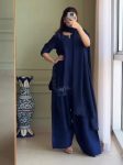 DESIGNER CREPE SILK BEADS HAND WORK TOP PATIYALA WITH DUPATTA PARTY WEAR WHOLESALE PRICE ETHNIC GARMENT (3)