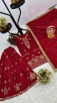 DESIGNER CREPE SILK EMBROIDERY AND SEQUENCE WORK WITH RIVETED MOTI WORK TOP PALAZZO WITH DUPATTA FESTIVE WEAR WHOLESALE PRICE ETHNIC GARMENT (18)