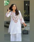 DESIGNER CREPE SILK EMBROIDERY SEQUENCE WORK TOP PATIYALA WITH DUPATTA CASUAL WEAR WHOLESALE PRICE ETHNIC GARMENT (26)