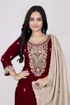 DESIGNER EMBROIDERY SEQUENCE WORK TOP PALAZZO WITH DUPATTA FESTIVE WEAR WHOLESALE PRICE ETHNIC GARMENT (6)