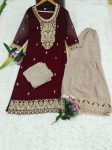 DESIGNER EMBROIDERY SEQUENCE WORK TOP PALAZZO WITH DUPATTA FESTIVE WEAR WHOLESALE PRICE ETHNIC GARMENT (6)