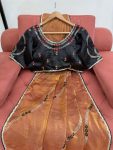 DESIGNER FENDY SILK THREAD WITH SEQUENCE WORK SAREE WITH UNSTITCHED BLOUSE PARTY WEAR WHOLESALE PRICE ETHNIC GARMENT (4)