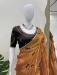 DESIGNER FENDY SILK THREAD WITH SEQUENCE WORK SAREE WITH UNSTITCHED BLOUSE PARTY WEAR WHOLESALE PRICE ETHNIC GARMENT (4)