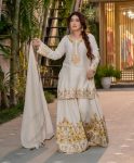 DESIGNER FRENCH CREPE EMBROIDERY SEQUENCE WORK TOP PALAZZO WITH DUPATTA FESTIVE WEAR WHOLESALE PRICE ETHNIC GARMENT (4)