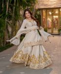 DESIGNER FRENCH CREPE EMBROIDERY SEQUENCE WORK TOP PALAZZO WITH DUPATTA FESTIVE WEAR WHOLESALE PRICE ETHNIC GARMENT (4)