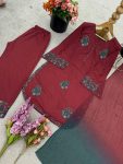 DESIGNER FRENCH CREPE SILK EMBROIDERY SEQUENCE WORK TOP PALAZZO WITH DUPATTA FESTIVE WEAR WHOLESALE PRICE ETHNIC GARMENT (11)