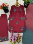 DESIGNER FRENCH CREPE SILK EMBROIDERY SEQUENCE WORK TOP PALAZZO WITH DUPATTA FESTIVE WEAR WHOLESALE PRICE ETHNIC GARMENT (11)
