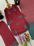 DESIGNER FRENCH CREPE SILK EMBROIDERY SEQUENCE WORK TOP PALAZZO WITH DUPATTA FESTIVE WEAR WHOLESALE PRICE ETHNIC GARMENT (11)