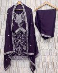 DESIGNER GEORGETTE DIAMOND WITH EMBROIDERY SEQUENCE WORK TOP BOTTOM WITH DUPATTA FESTIVE WEAR WHOLESALE PRICE ETHNIC GARMENT (4)