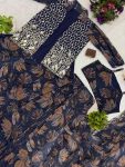 DESIGNER GEORGETTE DIGITAL PRINTED WITH EMBROIDERY WORK READY TO WEAR SAREE WITH BLOUSE AND KOTI PARTY WEAR WHOLESALE PRICE ETHNIC GARMENT (3)