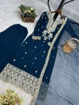DESIGNER GEORGETTE EMBROIDERY SEQUENCE CODING RIVET MOTI WORK TOP PALAZZO WITH DUPATTA FESTIVE WEAR WHOLESALE PRICE ETHNIC GARMENT (2)