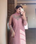 DESIGNER GEORGETTE EMBROIDERY SEQUENCE WITH RIVET MOTI WORK TOP WITH KHAJURI CRUSH PALAZZO WITH DUPATTA PARTY WEAR WHOLESALE PRICE ETHNIC GARMENT (2)