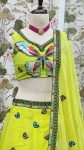 DESIGNER GEORGETTE EMBROIDERY SEQUENCE WORK LEHENGA CHOLI WITH DUPATTA FESTIVE WEAR WHOLESALE PRICE ETHNIC GARMENT (5)