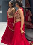 DESIGNER GEORGETTE EMBROIDERY SEQUENCE WORK LEHENGA CHOLI WITH DUPATTA PARTY WEAR WHOLESALE PRICE ETHNIC GARMENT (5)