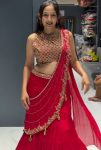 DESIGNER GEORGETTE EMBROIDERY SEQUENCE WORK LEHENGA CHOLI WITH DUPATTA PARTY WEAR WHOLESALE PRICE ETHNIC GARMENT (5)