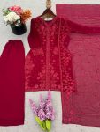 DESIGNER GEORGETTE EMBROIDERY SEQUENCE WORK TOP PALAZZO WITH DUPATTA FESTIVE WEAR WHOLESALE PRICE ETHNIC GARMENT (3)