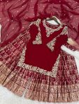 DESIGNER GEORGETTE EMBROIDERY SEQUENCE WORK TOP PALAZZO WITH DUPATTA FESTIVE WEAR WHOLESALE PRICE ETHNIC GARMENT (5)