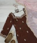 DESIGNER GEORGETTE EMBROIDERY SEQUENCE WORK TOP SHARARA WITH DUPATTA FESTIVE WEAR WHOLESALE PRICE ETHNIC GARMENT (4)