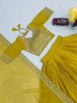 DESIGNER GEORGETTE EMBROIDERY THREAD AND SEQUENCE WORK LEHENGA CHOLI WITH DUPATTA WEDDING WEAR WHOLESALE PRICE ETHNIC GARMENT (3)