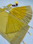 DESIGNER GEORGETTE EMBROIDERY THREAD AND SEQUENCE WORK LEHENGA CHOLI WITH DUPATTA WEDDING WEAR WHOLESALE PRICE ETHNIC GARMENT (3)